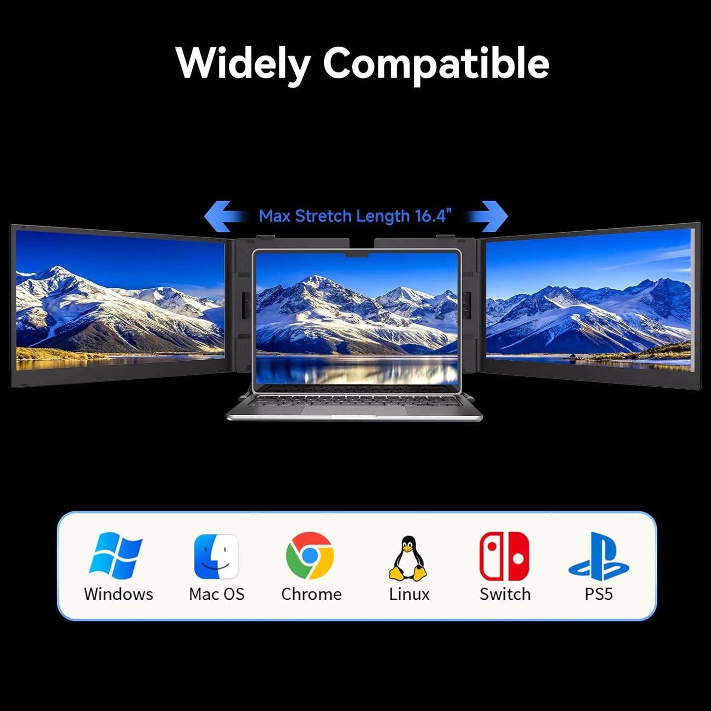 15.3" Ultra-Thin Portable Triple Monitor 16:10 IPS 100% sRGB