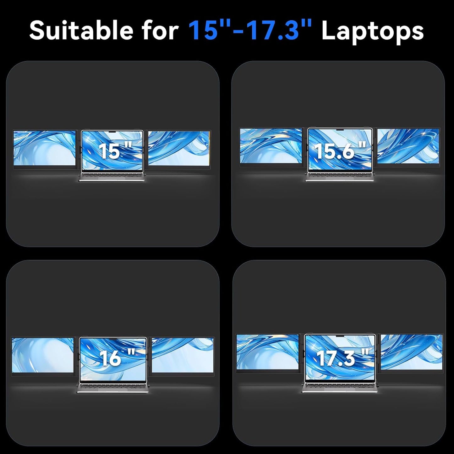 15.3" Ultra-Thin Portable Triple Monitor 16:10 IPS 100% sRGB