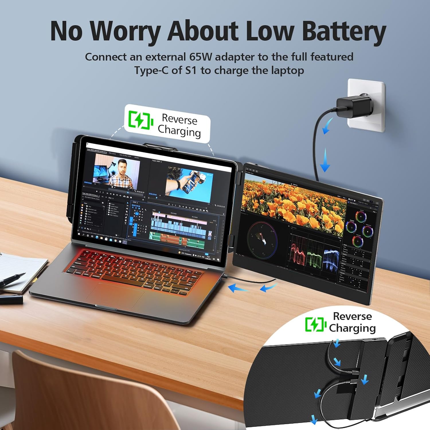 デュアルスクリーン DUAL SCREEN LAPTOP S1 BOSII S1 14″ Dual Laptop Screen Extender Monitor 1080P IPS – Bosii