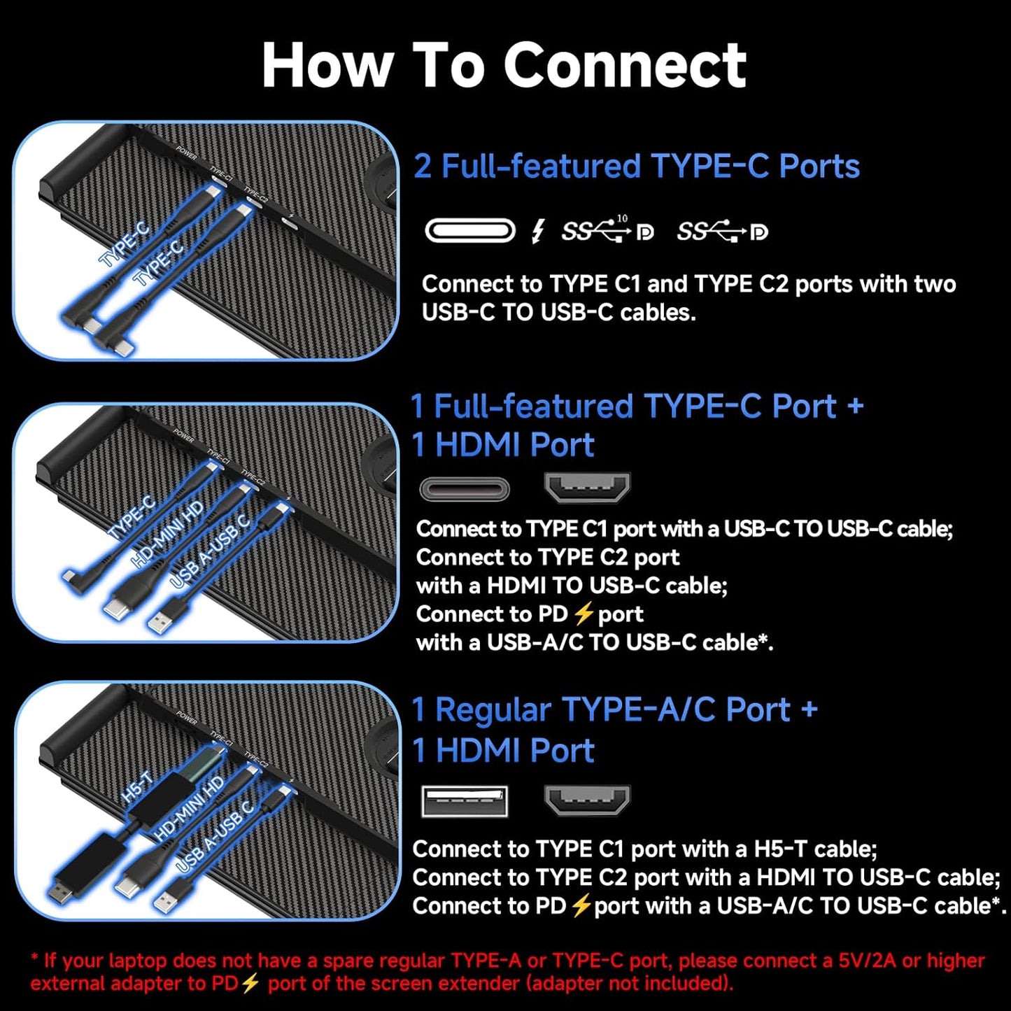 15.3" Ultra-Thin Portable Triple Monitor 16:10 IPS 100% sRGB