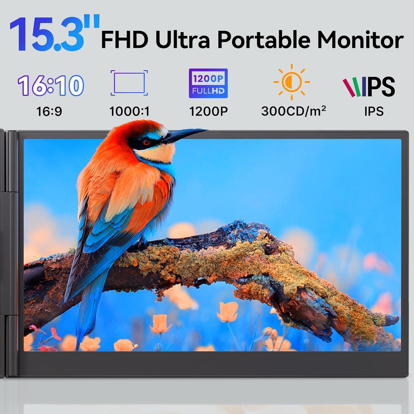 15.3" Laptop Screen Extender 16:10 IPS 100% sRGB